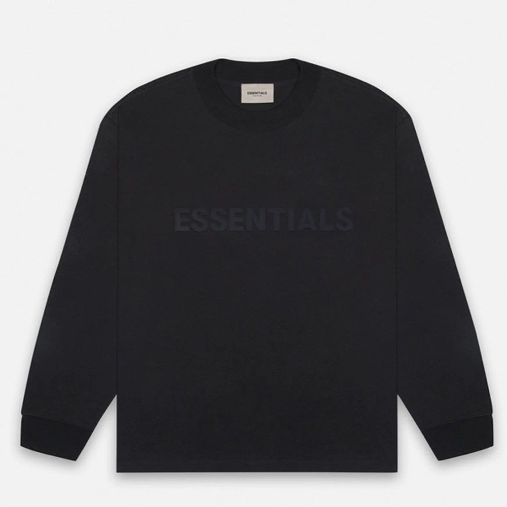 Essentials Fear of God Black Long Sleeve Tshirt